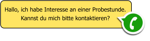 Hallo, ich habe Interesse an einer Probestunde. Kannst du mich bitte kontaktieren?