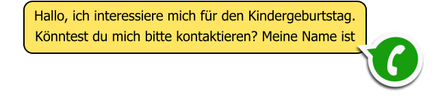 Hallo, ich interessiere mich f�r den Kindergeburtstag. K�nntest du mich bitte kontaktieren? Meine Name ist
